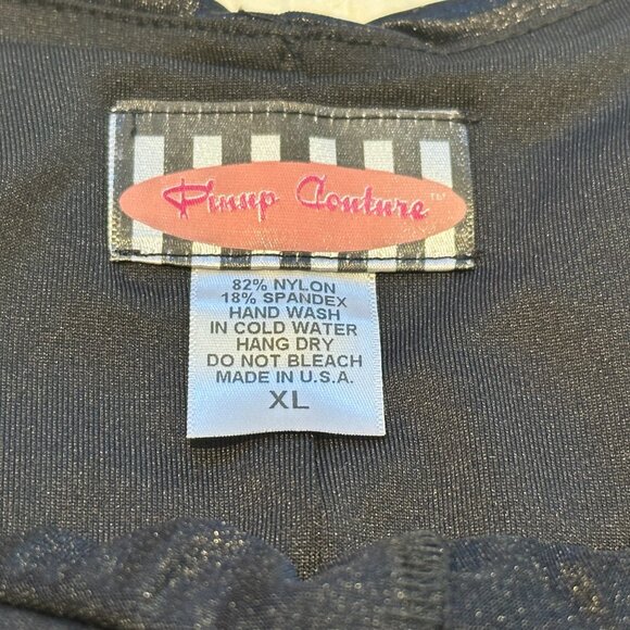 Pinup Couture Vintage Styled Ruched Black Bathing Suit - XL - Picture 6 of 9